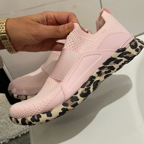 APL Shoes - NEW APL Techloom Bliss Pink & Leopard Slip-On Sneakers